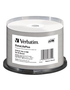 SCATOLA 50 Professional WIDE THERMAL PRINTABLE NO ID 16 4.7GB / 120' 43755 VERBATIM CD/DVD/BLU-RAY