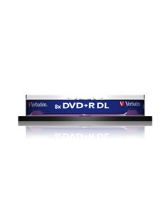 SCATOLA 10 DVD+R DUAL LAYER 8X 8.5GB 240MIN. SERIGRAFATO SPINDLE 43666 VERBATIM CD/DVD/BLU-RAY 2
