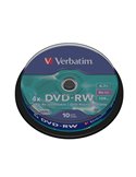 SCATOLA 10 DVD-RW SPINDLE 4X 4.7GB 120MIN. SERIGRAFATO 43552