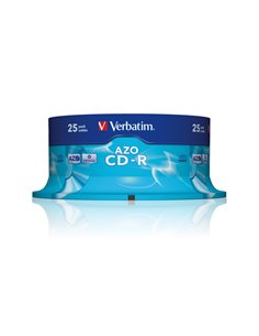 SCATOLA 25 CD-R DATALIFEPLUS SPINDLE 1X-52X 700MB SERIGRAFATO 43352 VERBATIM CD/DVD/BLU-RAY 2