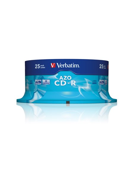 SCATOLA 25 CD-R DATALIFEPLUS SPINDLE 1X-52X 700MB SERIGRAFATO 43352 VERBATIM CD/DVD/BLU-RAY