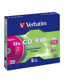 SCATOLA 5 CD-RW DATALIFEPLUS SLIM CASE 8X-10X 700MB SERIGRAFATO COLORATO_RISCRIV 43167