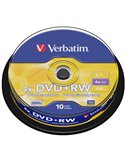 SCATOLA 10 DVD+RW SPINDLE 4X 4.7GB 120MIN. 43488