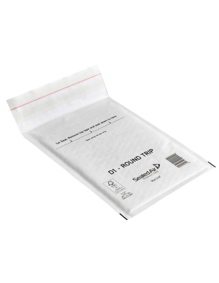 Conf.50 Buste imbottite Bianche LL 23x33cm Andata-Ritorno Mail Lite® Round Trip 100793739