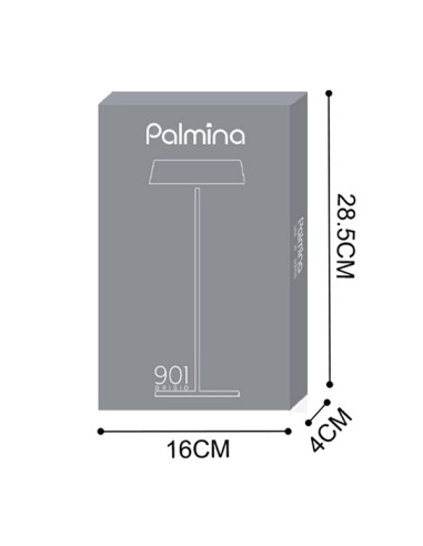 Lampada da tavolo 901 c/aggancio magnetico alluminio grigio Palmina DL-XTD901GY