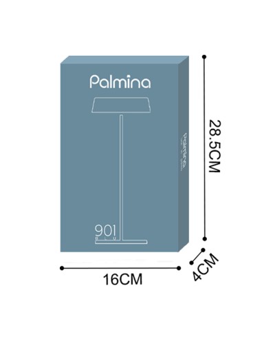 Lampada da tavolo 901 c/aggancio magnetico alluminio blu Palmina DL-XTD901BU