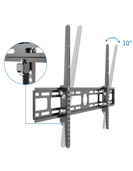 Supporto TV 42''-80'' a muro inclinabile nero, Mod. STV-IR-4280-TILT 149302125 IRRADIO Supporti TV
