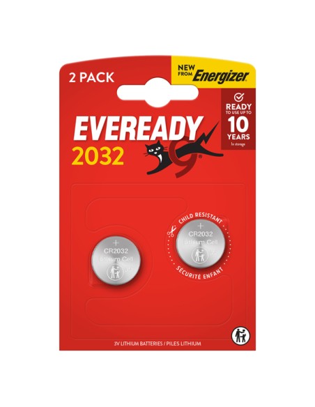 BLISTER 2 MICROPILE A PASTIGLIA CR2032 LITIO 3V ENERGIZER U302032 Energizer PILE