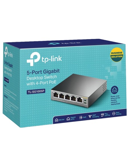 Switch Desktop 5 Porte Gigabit, 4 porte PoE TP-LINK TL-SG1005P