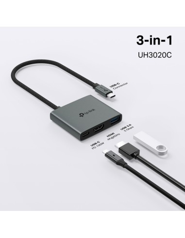 Hub USB Type-C con 3 porte TP-LINK UH3020C TP-LINK ADATTATORI WIRELESS