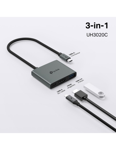 Hub USB Type-C con 3 porte TP-LINK UH3020C TP-LINK ADATTATORI WIRELESS