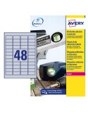 Poliestere adesivo L6009 argento 8fg A4 45,7x21,2mm (48et/fg) laser Avery L6009-8