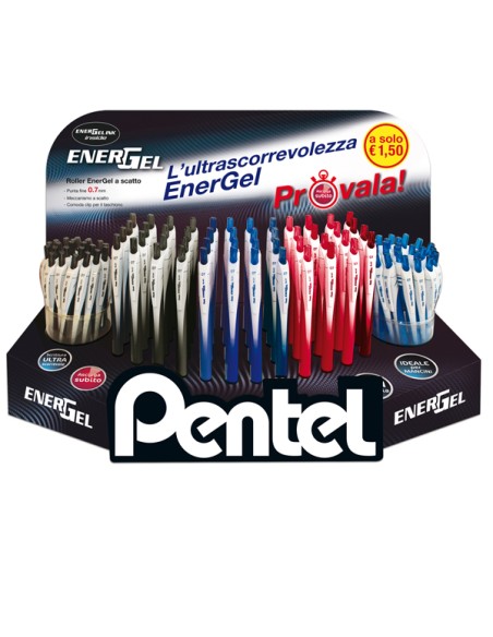 Expo 120 roller Energel Slim nero/blu/rosso Pentel 0022244