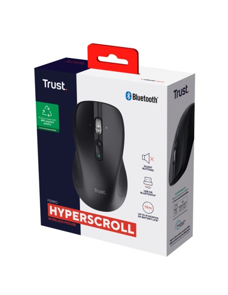 Mouse wireless multi-dispositivo Nero Ferro -Trust 25673 TRUST TASTIERE E MOUSE