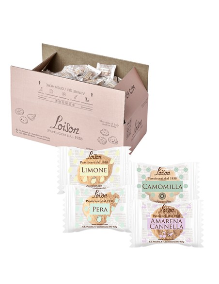 Scatola 200 biscotti al burro assortiti 4 gusti frutta e meditazione 1250gr Lois 1908 Loison SNACK DOLCI-SALATI