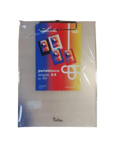 PORTABLOCCO A4 IN PPL CON MOLLA IN METALLO GRIGIO FUME' 7071NGRIGIOFUMÈ ITERNET PORTABLOCCHI