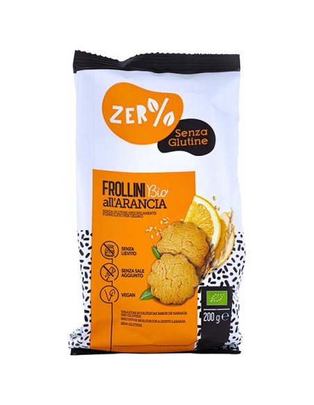 Confezione da 200gr frollini all'arancia Zerglutine 38755