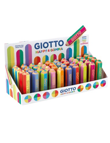 Happy Gomma a forma di matita colori assortiti Happy4 Giotto F234900 GIOTTO GOMME