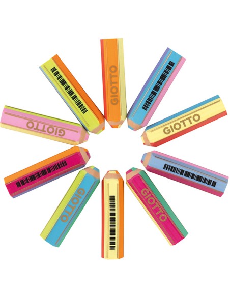 Happy Gomma a forma di matita colori assortiti Happy4 Giotto F234900 GIOTTO GOMME