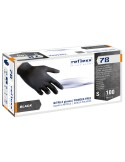 Conf 100 Guanti in nitrile R78 s/polvere tg S nero Reflexx R78/S