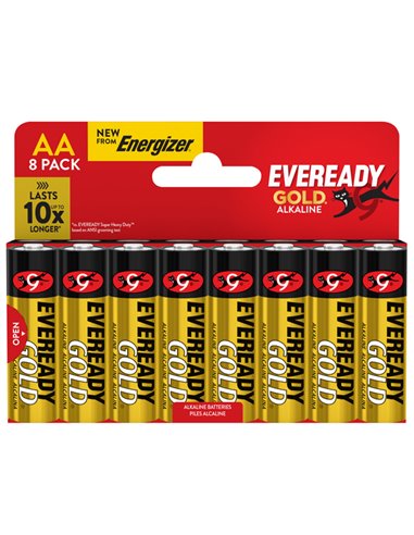 BLISTER 8 PILE STILO ALKALINE AA 1,5V ENERGIZER U500026 Energizer PILE