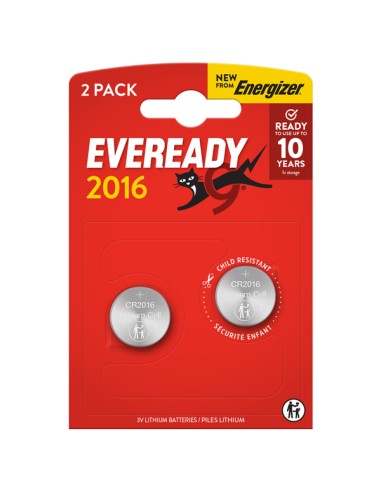 BLISTER 2 MICROPILE A PASTIGLIA CR2016 LITIO 3V ENERGIZER U302016 Energizer PILE