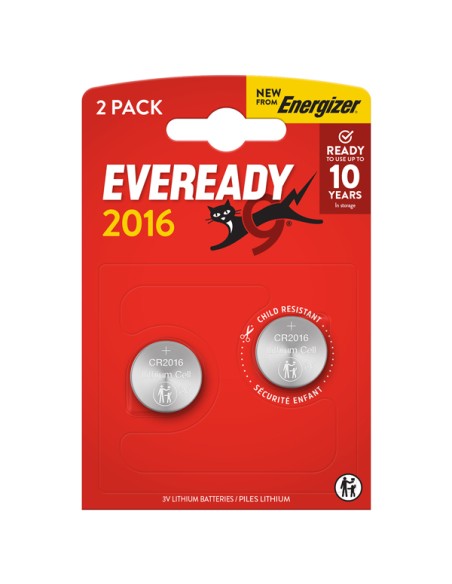 BLISTER 2 MICROPILE A PASTIGLIA CR2016 LITIO 3V ENERGIZER U302016 Energizer PILE