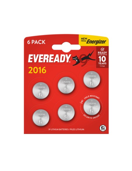 BLISTER 6 MICROPILE A PASTIGLIA CR2016 LITIO 3V ENERGIZER U302018 Energizer PILE