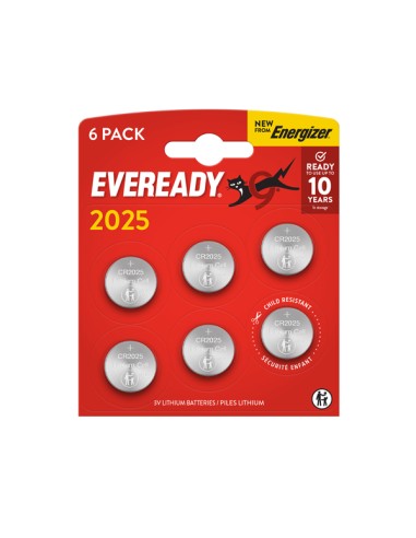 BLISTER 6 MICROPILE A PASTIGLIA CR2025 LITIO 3V ENERGIZER U302027