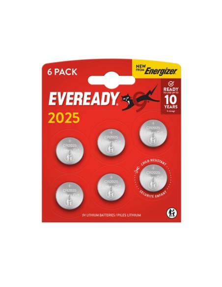 BLISTER 6 MICROPILE A PASTIGLIA CR2025 LITIO 3V ENERGIZER U302027