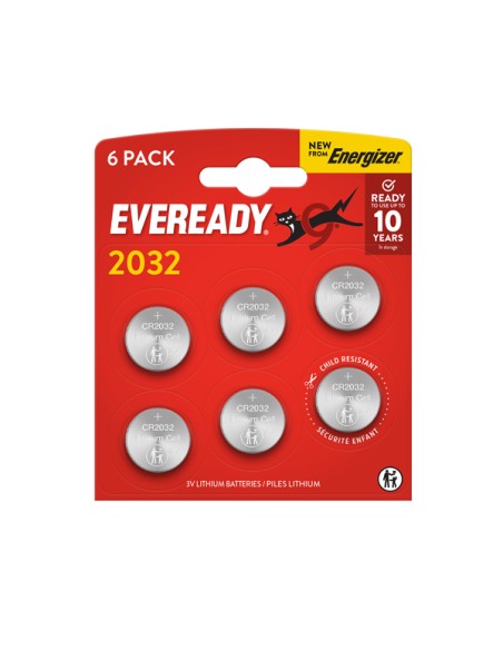 BLISTER 6 MICROPILE A PASTIGLIA CR2032 LITIO 3V ENERGIZER U302034 Energizer PILE