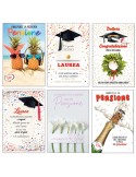 Biglietto Laurea/Pensione con glitter fantasie assortite Rex Sadoch BA00025G