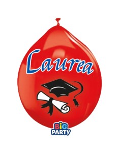 Busta 10 palloncini in lattice Ø26cm Laurea Big Party 71149