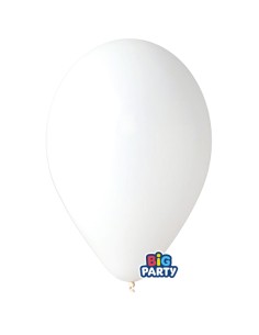 Busta 10 palloncini in lattice Ø30cm Bianco Big Party 71130