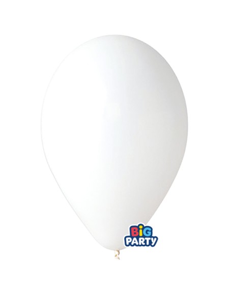 Busta 10 palloncini in lattice Ø30cm Bianco Big Party 71130