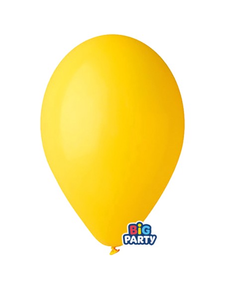 Busta 10 palloncini in lattice Ø30cm Giallo Big Party 71133