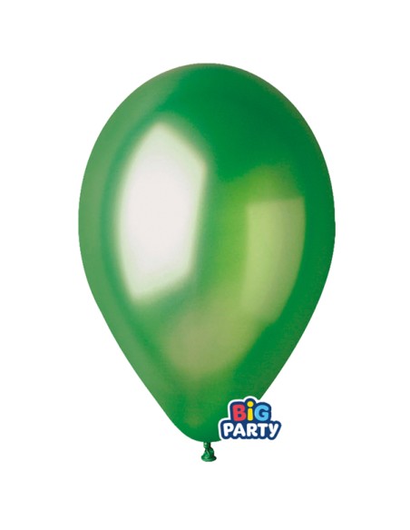 Busta 10 palloncini in lattice Ø30cm Verde Big Party 71139