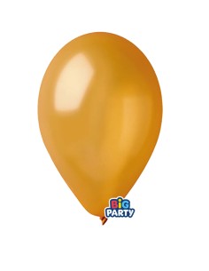 Busta 12 palloncini in lattice Ø26cm Metal Oro Big Party 71126