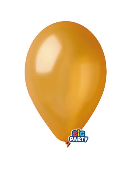 Busta 12 palloncini in lattice Ø26cm Metal Oro Big Party 71126