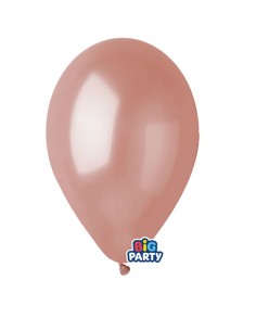 Busta 12 palloncini in lattice Ø26cm Metal Rosa gold Big Party 71128