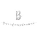 Festone in cartoncino Buon compleanno Argento Big Party 74408