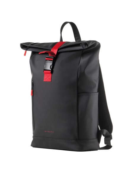 Zaino Roll-top Drop2Go gomma antipioggia dim. 30x42x14cm nero InTempo 9239DRB