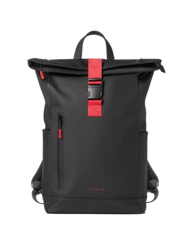 Zaino Roll-top Drop2Go gomma antipioggia dim. 30x42x14cm nero InTempo 9239DRB