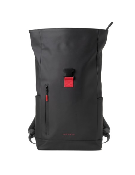 Zaino Roll-top Drop2Go gomma antipioggia dim. 30x42x14cm nero InTempo 9239DRB