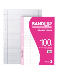 Ricambi forati rinforzati BandUP A4 100gr 40fg rigo di 1a BM 0111980