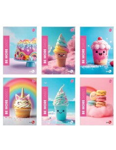 Maxiquaderno alta fogliazione A4 48fg+2 100gr 1 rigo Be More Sweet BM 0123434 BM QUADERNI PUNTO METALLICO