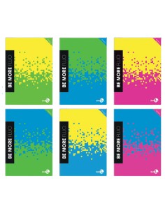 Maxiquaderno alta fogliazione A4 48fg+2 100gr 1 rigo c/margine Be More Fluo BM 0123945 BM QUADERNI PUNTO METALLICO