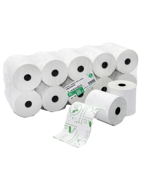 Blister 10 rotoli RC carta termica BPA free 48gr 79mm x 80mt Øesterno 72 mm NBA7980TK Rotolificio Pugliese ROTOLI PER REGISTR...