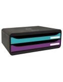 Cassettiera Toolbox  2 cassetti Titane colori assortiti Exacompta 316101D
