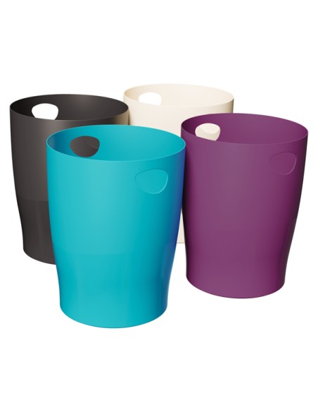 Set da 8 Cestini gettacarte  Ecobin Titane - 4 Colori assortiti Exacompta 453101D